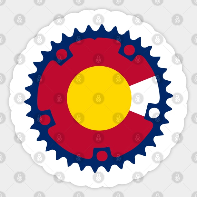 Chainring Colorado Flag Sticker by ColoRADo